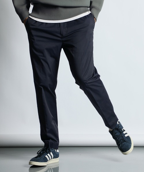 The DUFFER of ST.GEORGE(ザダファーオブセントジョージ)の「N/C SLIM EASY SLACKS:コットンナイロン スリム イージースラックス(スラックス・メンズ・ブラック/ネイビー・SMALL/MEDIUM/LARGE/X-LARGE)」の5枚目の写真