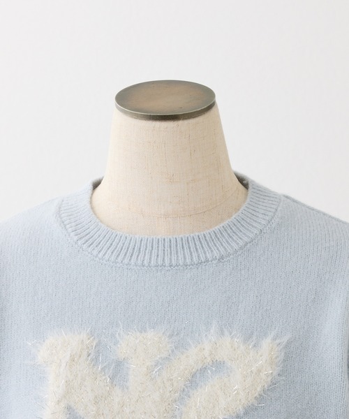 one after another NICE CLAUP(ワンアフターアナザーナイスクラップ)の「ロゴアソートニット(ニット/セーター・レディース・イエロー/アイボリー/サックスブルー/チャコールグレー・FREE)」の20枚目の写真