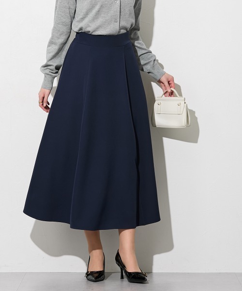 slattgir(スラットジール)の「高身長 きれいめダブルクロスシンプルロングフレアスカート(トールサイズ)(スカート・レディース・ネイビー/ブラック・TM/TL/TLL/T3L/T4L/T5L)」の10枚目の写真