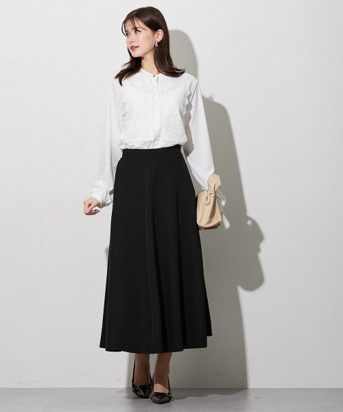 slattgir(スラットジール)の「高身長 きれいめダブルクロスシンプルロングフレアスカート(トールサイズ)(スカート・レディース・ネイビー/ブラック・TM/TL/TLL/T3L/T4L/T5L)」の13枚目の写真