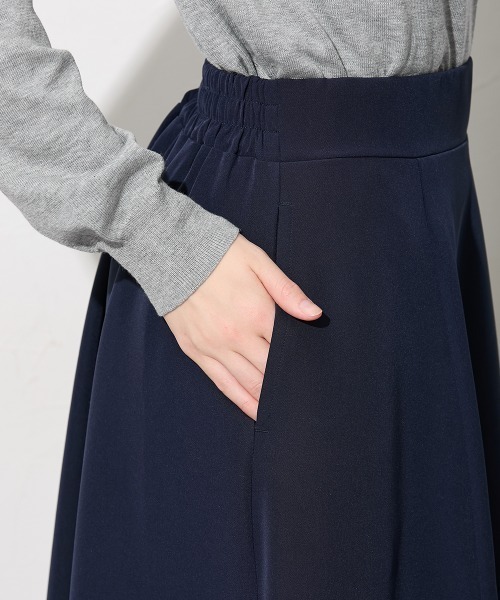 slattgir(スラットジール)の「高身長 きれいめダブルクロスシンプルロングフレアスカート(トールサイズ)(スカート・レディース・ネイビー/ブラック・TM/TL/TLL/T3L/T4L/T5L)」の16枚目の写真