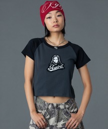 X-girl | FACE EMBROIDERED PATCH RAGLAN S/S BABY TEE(Tシャツ/カットソー)