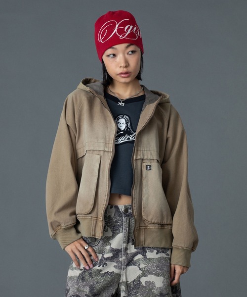 X-girl(エックスガール)の「FACE EMBROIDERED PATCH RAGLAN S/S BABY TEE(Tシャツ/カットソー・レディース・ホワイト/ライトグリーン/チャコール・S/M)」の19枚目の写真