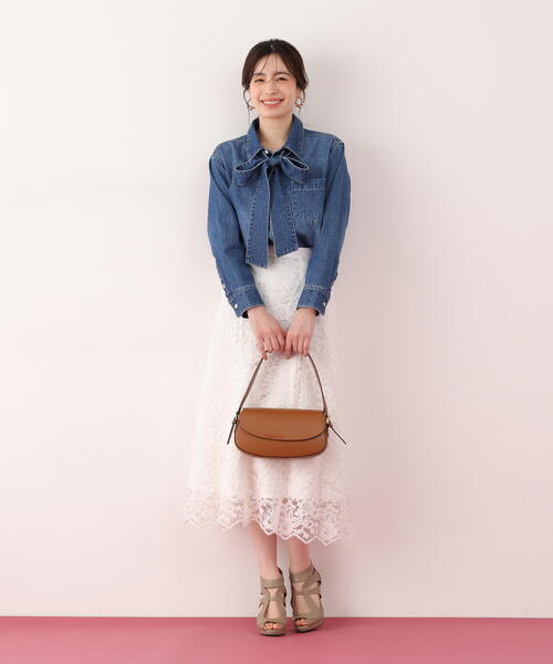 PINKY&DIANNE(ピンキーアンドダイアン)の「◆ネックリボンデニムシャツ(シャツ/ブラウス・レディース・ホワイト/ネイビー・38)」の22枚目の写真