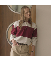 KNOWNBETTER（ノウンベター）の「Bold coloring button collar MTM [KNFW02TS27]_Burgundy（スウェット）」