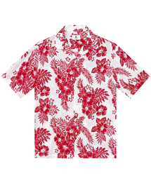THESHIRTHOUSE（ザシャツハウス）の「Hawaiian Cotton Hibiscus Breeze-Red（シャツ/ブラウス）」