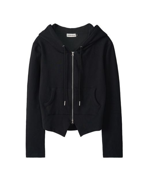 ZIZEMUSEUM(ジゼミュージアム)の「BASIC SLIM ZIP-UP HOODIE (BLACK)(パーカー・レディース・その他・OS)」の1枚目の写真
