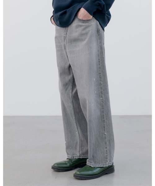 uniform experiment（ユニフォームエクスペリメント）の「DAMAGED BOLD-FIT JEANS（デニムパンツ・メンズ・ブラック/インディゴブルー・5/4/3/2/1）」の3枚目の写真