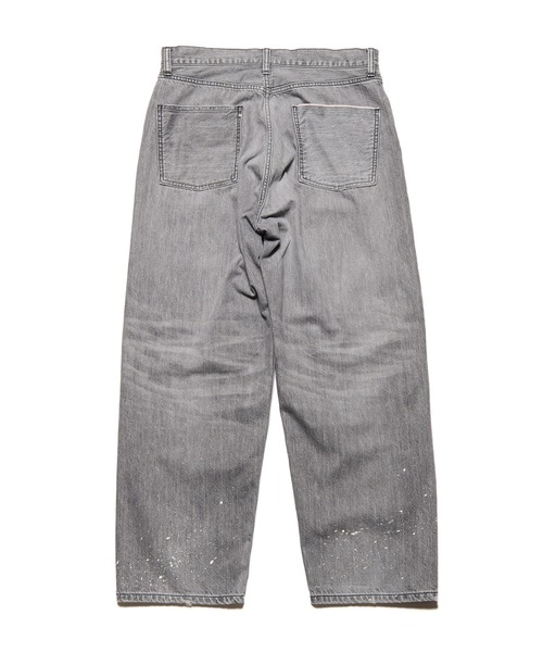 uniform experiment（ユニフォームエクスペリメント）の「DAMAGED BOLD-FIT JEANS（デニムパンツ・メンズ・ブラック/インディゴブルー・5/4/3/2/1）」の4枚目の写真