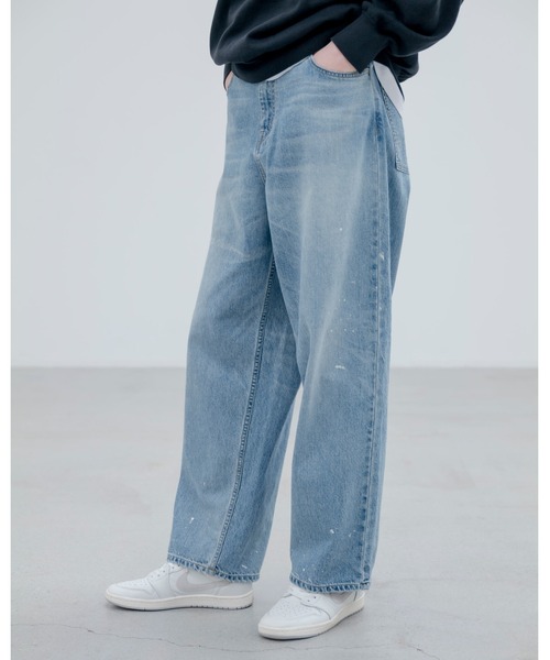 uniform experiment（ユニフォームエクスペリメント）の「DAMAGED BOLD-FIT JEANS（デニムパンツ・メンズ・ブラック/インディゴブルー・5/4/3/2/1）」の9枚目の写真