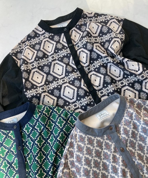 AS KNOW AS plus(アズノゥアズプラス)の「♪コーデュロイとオルテガ柄切り替えチュニック(ワンピース・レディース・ブラック/グレー/ネイビー・FREE)」の19枚目の写真
