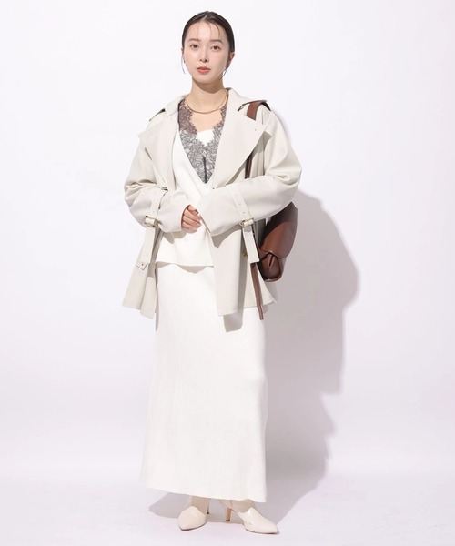 Mystrada（マイストラーダ）の「リブニットスカート（スカート・レディース・グレー/ベージュ系その他/ホワイト・38/36）」の7枚目の写真