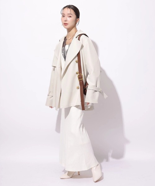 Mystrada（マイストラーダ）の「リブニットスカート（スカート・レディース・グレー/ベージュ系その他/ホワイト・38/36）」の9枚目の写真