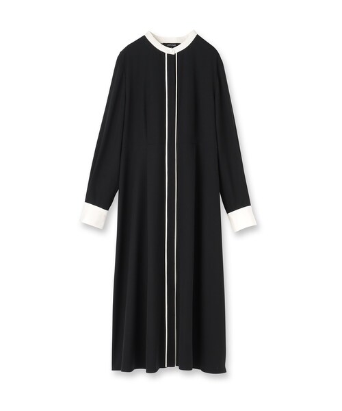 UNTITLED（アンタイトル）の「【洗える/前開き/フォーマル】バイカラー ワンピース（ワンピース・レディース・ブラック/ブラウン系その他・00/01/02/03/04/42/44/46/48/50）」の3枚目の写真