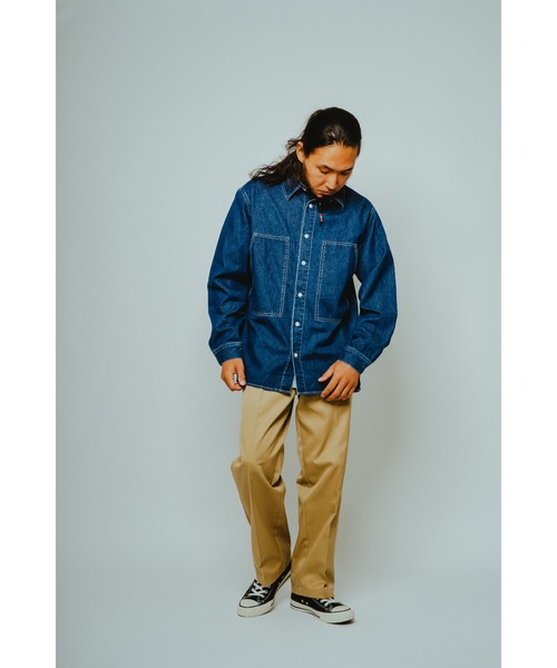BIG MIKE(ビッグマイク)の「BIG MIKE ビックマイク/ デニム ユーティリティ 長袖ワークシャツ 大型ポケット //// 102615350(シャツ/ブラウス・メンズ・ダークインディゴブルー/ライトインディゴブルー/ワンウォッシュ・MEDIUM/LARGE/X-LARGE)」の10枚目の写真