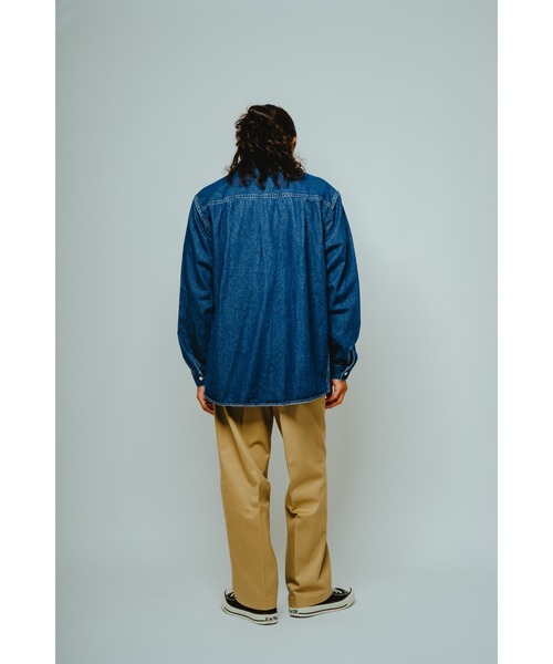 BIG MIKE(ビッグマイク)の「BIG MIKE ビックマイク/ デニム ユーティリティ 長袖ワークシャツ 大型ポケット //// 102615350(シャツ/ブラウス・メンズ・ダークインディゴブルー/ライトインディゴブルー/ワンウォッシュ・MEDIUM/LARGE/X-LARGE)」の11枚目の写真