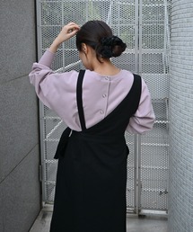 ring button short cropped sweat