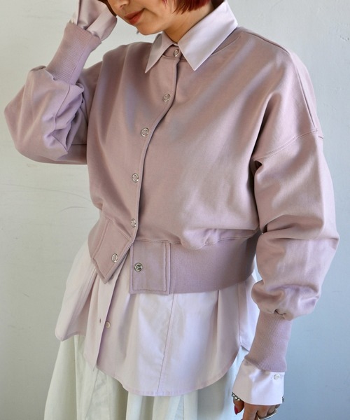 WILLFULLY(ウィルフリー)の「ring button short cropped sweat(スウェット・レディース・ブルー系その他/ピンク系その他/レモンイエロー/オートミール/ブラック・FREE)」の22枚目の写真