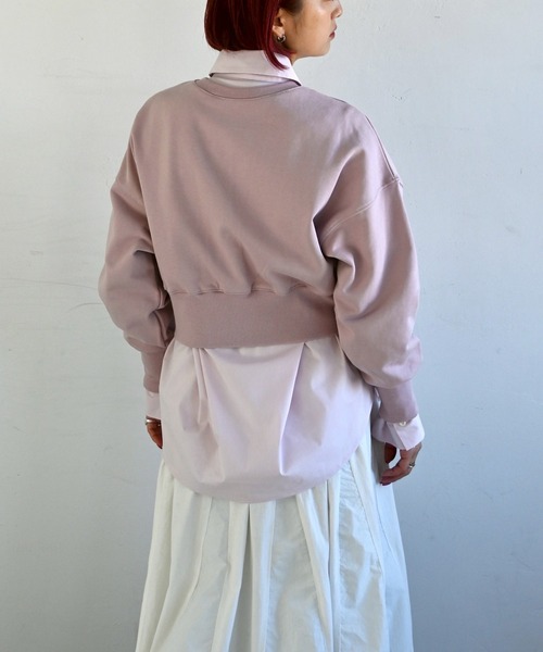 WILLFULLY(ウィルフリー)の「ring button short cropped sweat(スウェット・レディース・ブルー系その他/ピンク系その他/レモンイエロー/オートミール/ブラック・FREE)」の11枚目の写真