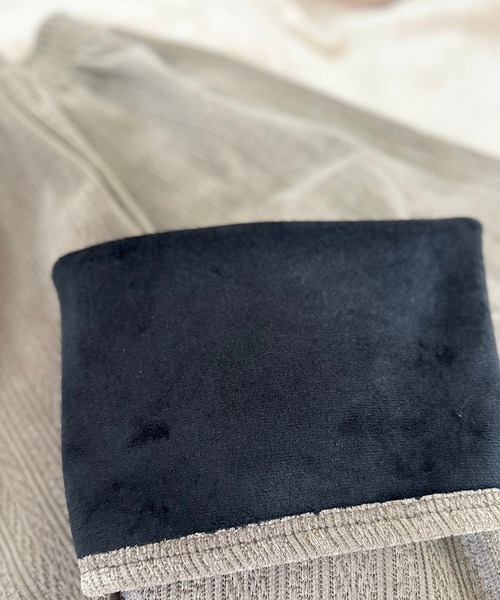 merrylatte（メリーラテ）の「暖かい裏起毛ボアチェックパンツ（その他パンツ・レディース・ブラック/ブラウン/ネイビー・FREE）」の2枚目の写真