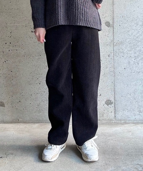 merrylatte（メリーラテ）の「暖かい裏起毛ボアチェックパンツ（その他パンツ・レディース・ブラック/ブラウン/ネイビー・FREE）」の4枚目の写真