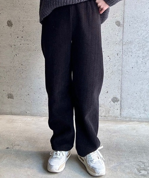 merrylatte（メリーラテ）の「暖かい裏起毛ボアチェックパンツ（その他パンツ・レディース・ブラック/ブラウン/ネイビー・FREE）」の5枚目の写真