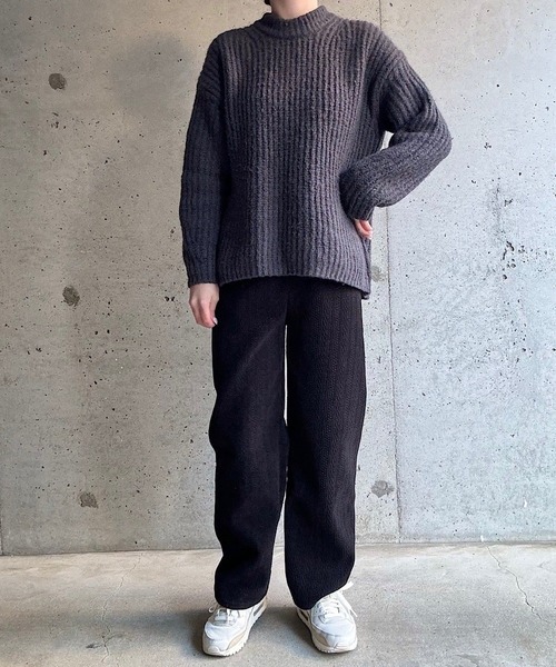 merrylatte（メリーラテ）の「暖かい裏起毛ボアチェックパンツ（その他パンツ・レディース・ブラック/ブラウン/ネイビー・FREE）」の6枚目の写真