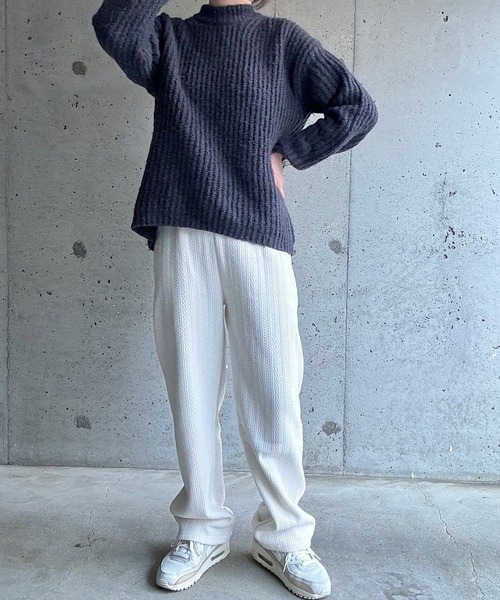 merrylatte（メリーラテ）の「暖かい裏起毛ボアチェックパンツ（その他パンツ・レディース・ブラック/ブラウン/ネイビー・FREE）」の8枚目の写真