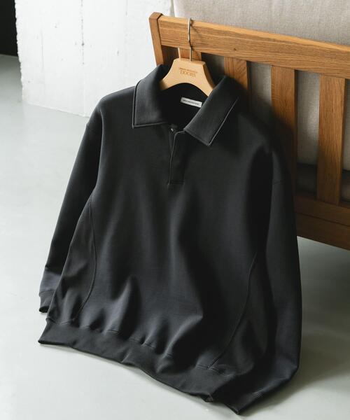 URBAN RESEARCH DOORS（アーバンリサーチドアーズ）の「裏起毛スウェットポロシャツ（スウェット・メンズ・ネイビー/ブラック/グレー・MEDIUM/LARGE）」の3枚目の写真