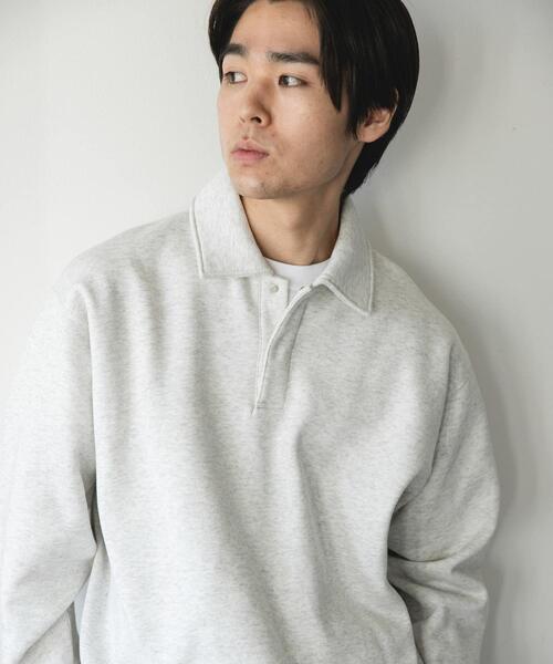 URBAN RESEARCH DOORS（アーバンリサーチドアーズ）の「裏起毛スウェットポロシャツ（スウェット・メンズ・ネイビー/ブラック/グレー・MEDIUM/LARGE）」の21枚目の写真