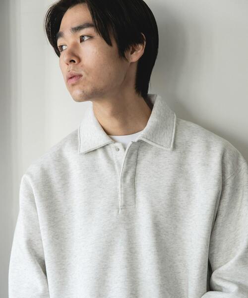 URBAN RESEARCH DOORS（アーバンリサーチドアーズ）の「裏起毛スウェットポロシャツ（スウェット・メンズ・ネイビー/ブラック/グレー・MEDIUM/LARGE）」の22枚目の写真
