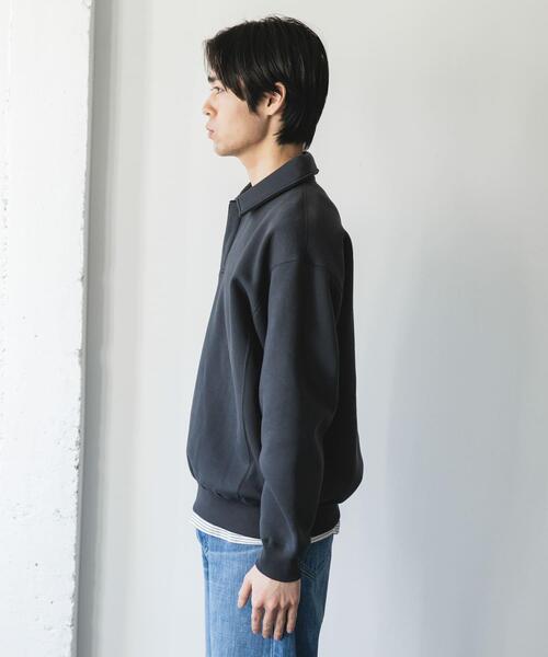URBAN RESEARCH DOORS（アーバンリサーチドアーズ）の「裏起毛スウェットポロシャツ（スウェット・メンズ・ネイビー/ブラック/グレー・MEDIUM/LARGE）」の21枚目の写真