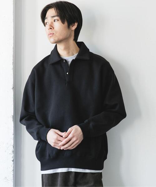 URBAN RESEARCH DOORS（アーバンリサーチドアーズ）の「裏起毛スウェットポロシャツ（スウェット・メンズ・ネイビー/ブラック/グレー・MEDIUM/LARGE）」の10枚目の写真