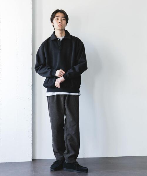 URBAN RESEARCH DOORS（アーバンリサーチドアーズ）の「裏起毛スウェットポロシャツ（スウェット・メンズ・ネイビー/ブラック/グレー・MEDIUM/LARGE）」の7枚目の写真