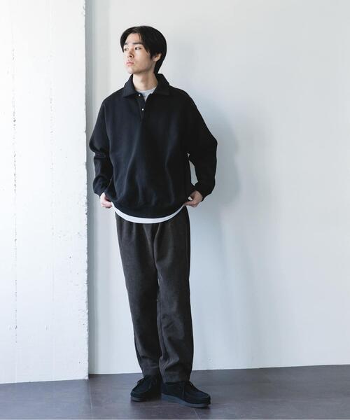 URBAN RESEARCH DOORS（アーバンリサーチドアーズ）の「裏起毛スウェットポロシャツ（スウェット・メンズ・ネイビー/ブラック/グレー・MEDIUM/LARGE）」の6枚目の写真