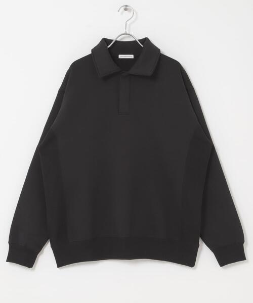 URBAN RESEARCH DOORS（アーバンリサーチドアーズ）の「裏起毛スウェットポロシャツ（スウェット・メンズ・ネイビー/ブラック/グレー・MEDIUM/LARGE）」の5枚目の写真