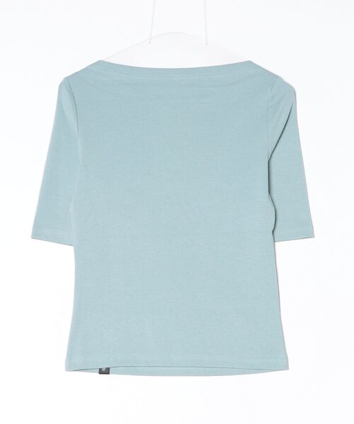 Sov.(ソブ)の「ベアフライス ボートネックトップス(Tシャツ/カットソー・レディース・サックスブルー/オフホワイト/ブラック・38/36)」の4枚目の写真