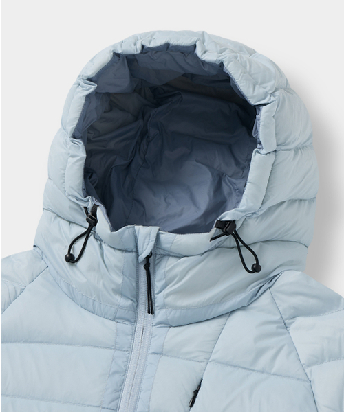 セール】VLAD ライトシェル軽量ダウンジャケット_フード付きスカイ