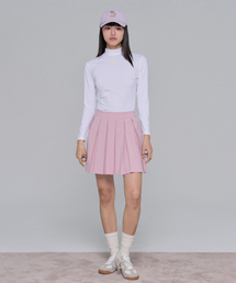 PLAYBOO（プレイブー）の「AIRY INVERTED PLEATS SKIRT W/INNER PANTS_Dusty Pink（スカート）」