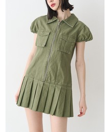 jouetie | ミリタリープリーツミニワンピース(ワンピース)