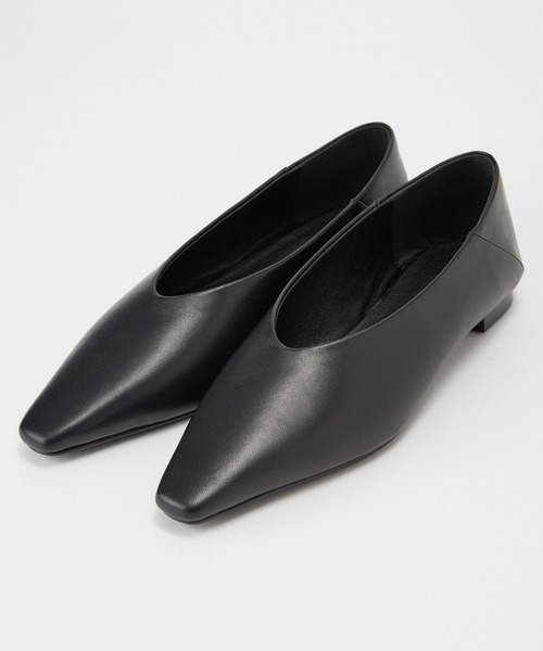 Mazell（マゼル）の「Mazell  / シープレザースクエアフラット【一部店舗限定カラー・サイズ】（パンプス・レディース・ブラック/モカ/ホワイト・39/38/37/36/35）」の14枚目の写真