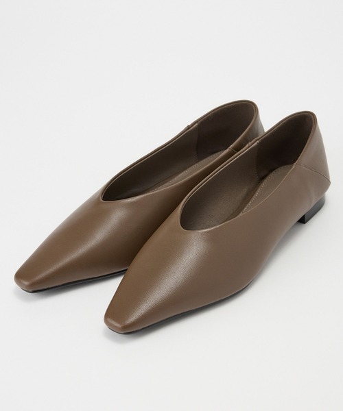 Mazell（マゼル）の「Mazell  / シープレザースクエアフラット【一部店舗限定カラー・サイズ】（パンプス・レディース・ブラック/モカ/ホワイト・39/38/37/36/35）」の12枚目の写真