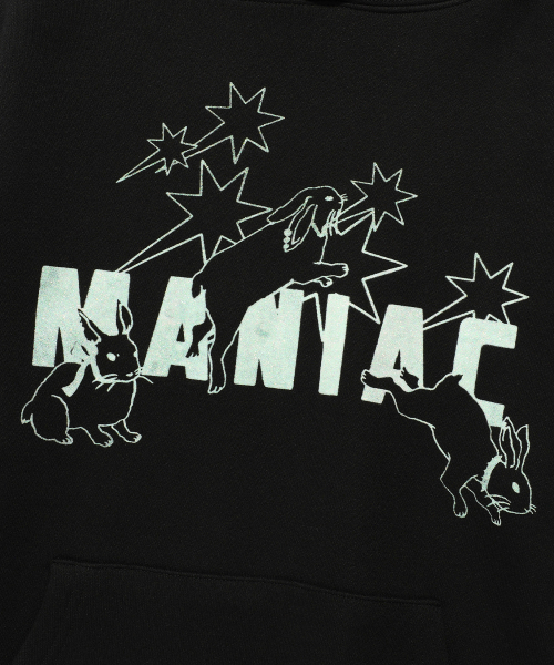 NICE GHOST CLUB(ナイスゴーストクラブ)の「MANIAC RABBITS HOODIE_BLACK(NG2EFUM410A)(パーカー・レディース・ブラック・S/M/L)」の4枚目の写真
