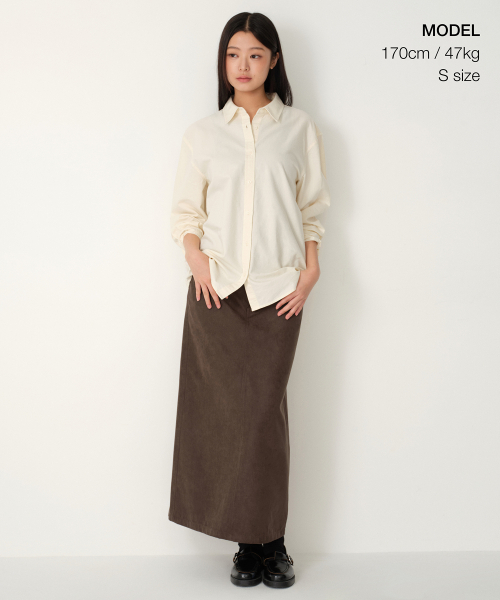 MUSINSA STANDARD WOMAN（ムシンサスタンダードウーマン）の「ウィメンズリラックスドオックスフォードシャツ[エクリュ]（シャツ/ブラウス・レディース・その他・SMALL/MEDIUM/LARGE/X-SMALL）」の2枚目の写真