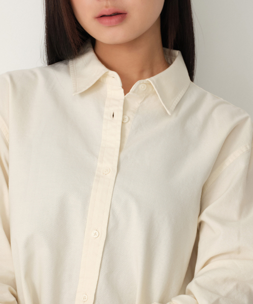 MUSINSA STANDARD WOMAN（ムシンサスタンダードウーマン）の「ウィメンズリラックスドオックスフォードシャツ[エクリュ]（シャツ/ブラウス・レディース・その他・SMALL/MEDIUM/LARGE/X-SMALL）」の4枚目の写真