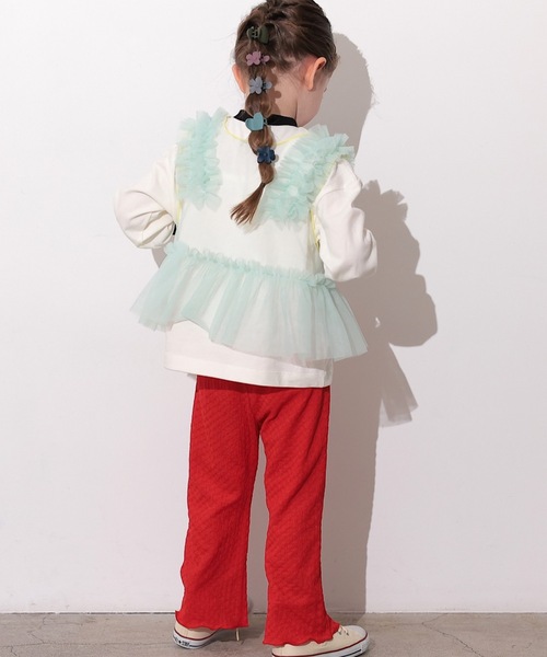 Ocean&Ground(オーシャン&グラウンド)の「ジャガードスリットフレアパンツ(その他パンツ・キッズ・ブラック/グリーン/ライトブルー/オレンジ/レッド・80/90/95/100/110/120/130/140)」の12枚目の写真