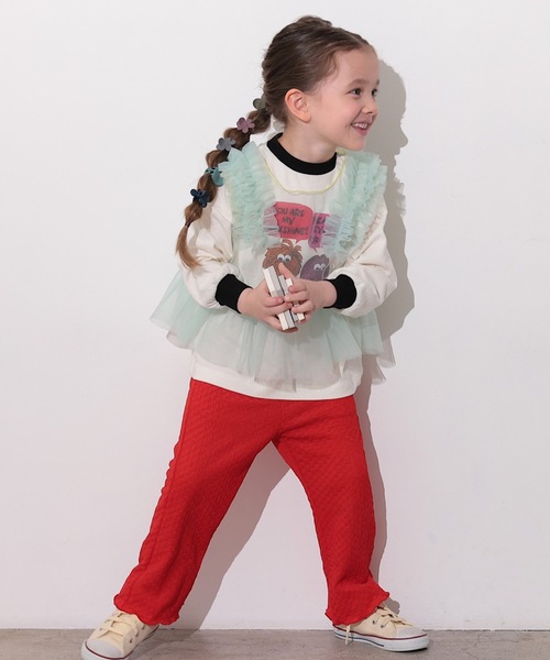 Ocean&Ground(オーシャン&グラウンド)の「ジャガードスリットフレアパンツ(その他パンツ・キッズ・ブラック/グリーン/ライトブルー/オレンジ/レッド・80/90/95/100/110/120/130/140)」の11枚目の写真