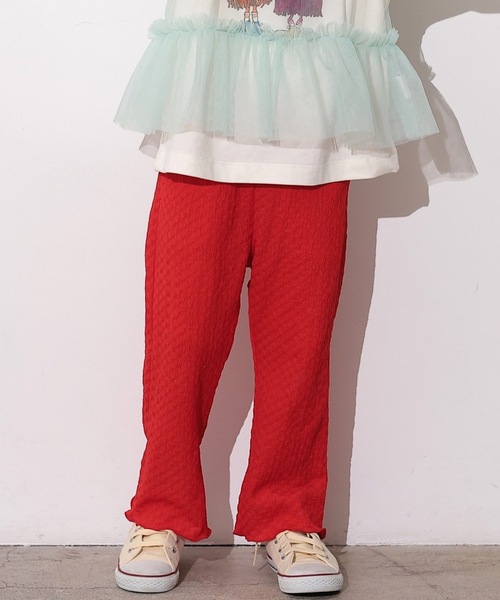 Ocean&Ground(オーシャン&グラウンド)の「ジャガードスリットフレアパンツ(その他パンツ・キッズ・ブラック/グリーン/ライトブルー/オレンジ/レッド・80/90/95/100/110/120/130/140)」の8枚目の写真