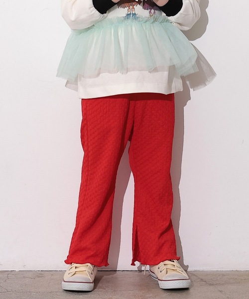Ocean&Ground(オーシャン&グラウンド)の「ジャガードスリットフレアパンツ(その他パンツ・キッズ・ブラック/グリーン/ライトブルー/オレンジ/レッド・80/90/95/100/110/120/130/140)」の7枚目の写真