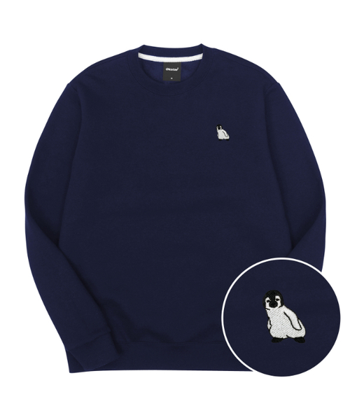 OKSTAR(オクスター)の「ペンギン刺繍裏起毛オーバーサイズスウェット(スウェット・レディース・グレー/ネイビー・MEDIUM/LARGE/X-LARGE/SMALL)」の1枚目の写真